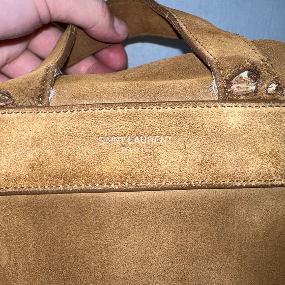 Saint Laurent Hedi Slimane Western/Cowboy Fringe Festival Backpack in Tan Suede - Picture 8 of 16